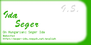 ida seger business card